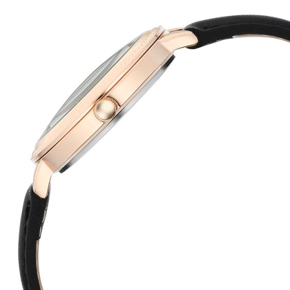Fastrack Stunners Black Dial Leather Strap Analog Watch for Women