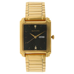 Sonata Quartz Analog with Day and Date Black Dial Stainless Steel Strap Watch for Men