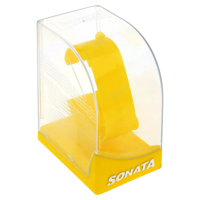 Sonata Quartz Analog with Day and Date Black Dial Stainless Steel Strap Watch for Men