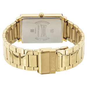 Sonata Quartz Analog White Dial Stainless Steel Strap Watch for Men