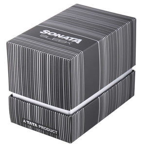 Sonata Quartz Analog with Date Grey Dial Stainless Steel Strap Watch for Men