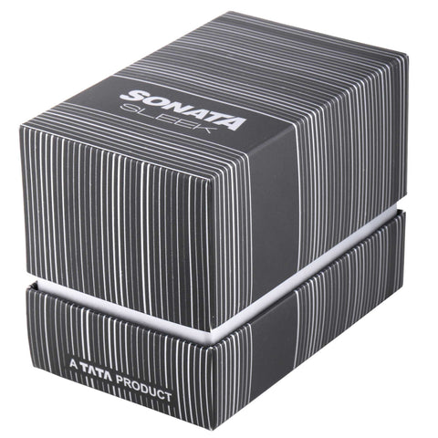 Sonata Quartz Analog with Date Grey Dial Stainless Steel Strap Watch for Men