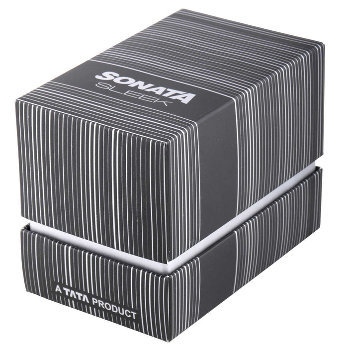 Sonata Quartz Analog with Date Grey Dial Stainless Steel Strap Watch for Men