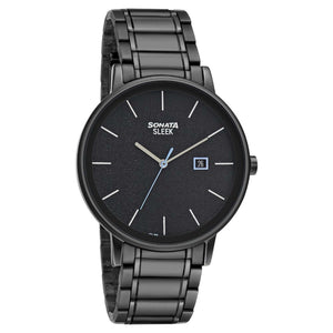 Sleek Black Dial Alog Watch