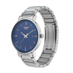 Sonata Quartz Analog Blue Dial Stainless Steel Strap Watch for Men