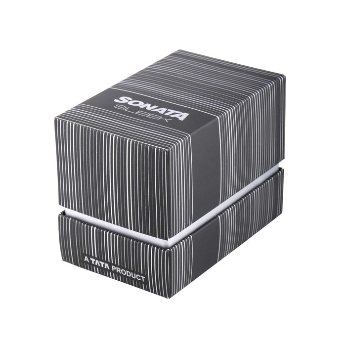 Sonata Quartz Analog Blue Dial Stainless Steel Strap Watch for Men