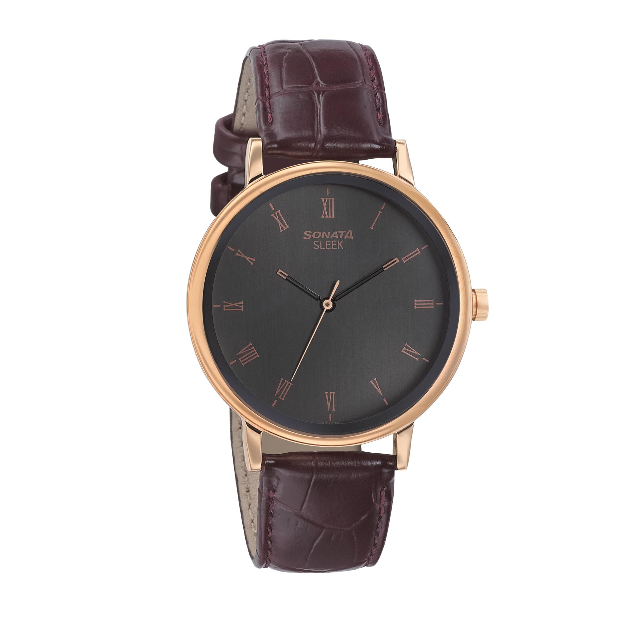 Sonata Quartz Analog Anthracite Dial Leather Strap Watch for Men Nepal Trade Network Pvt. Ltd