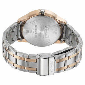 Sonata Quartz Analog with Day and Date Blue Dial Bimetal Strap Watch for Men