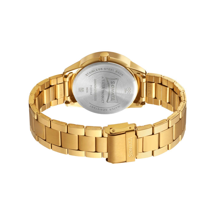 Sonata Quartz Analog with Day and Date Grey Dial Stainless Steel Strap Watch for Men