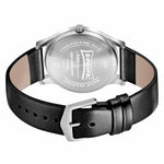 Sonata Quartz Analog Silver Dial Leather Strap Watch for Men