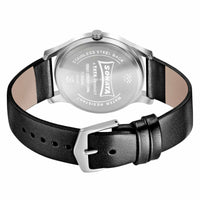 Sonata Quartz Analog Silver Dial Leather Strap Watch for Men