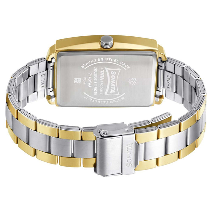 Sonata Quartz Analog Stainless Steel Strap Watch for Men
