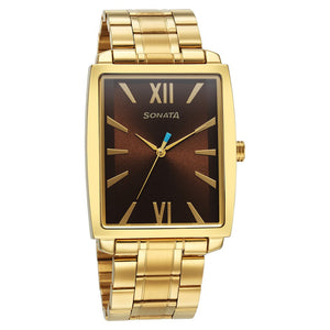 Sonata Utsav Brown Dial Watch for Men
