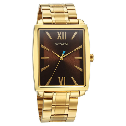 Sonata Utsav Brown Dial Watch for Men