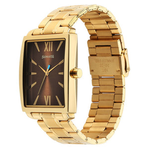 Sonata Utsav Brown Dial Watch for Men