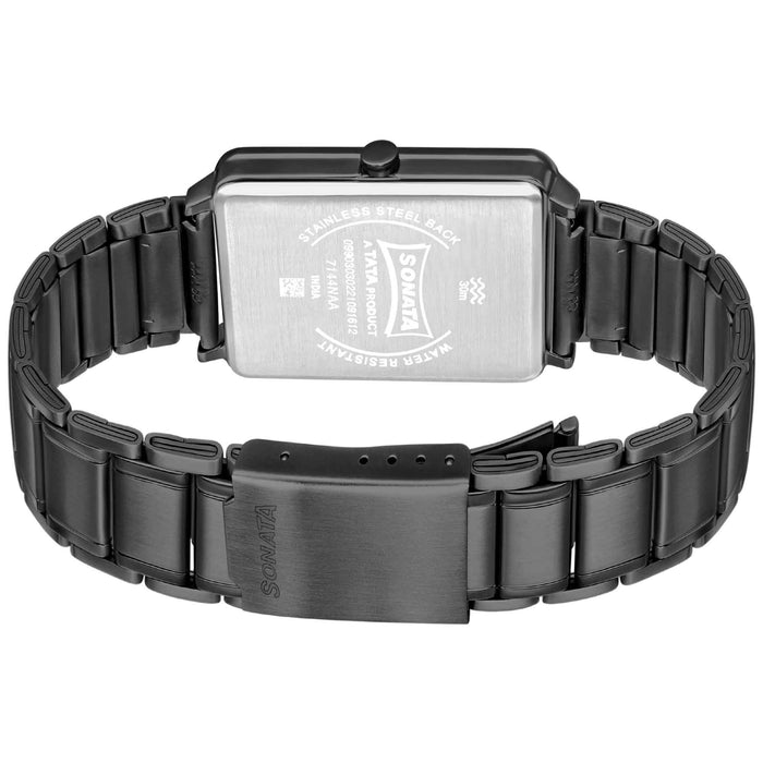 Sonata Quartz Analog Stainless Steel Strap Watch for Men