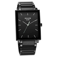 Sleek Black Dial Alog Watch for Men