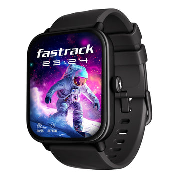 Fastrack Rider Bluetooth Black Smart Watch with 1.83" Ultra UV HD Display | Health Tracker | 100+ Sports Modes | Upto 5 Day Battery Life