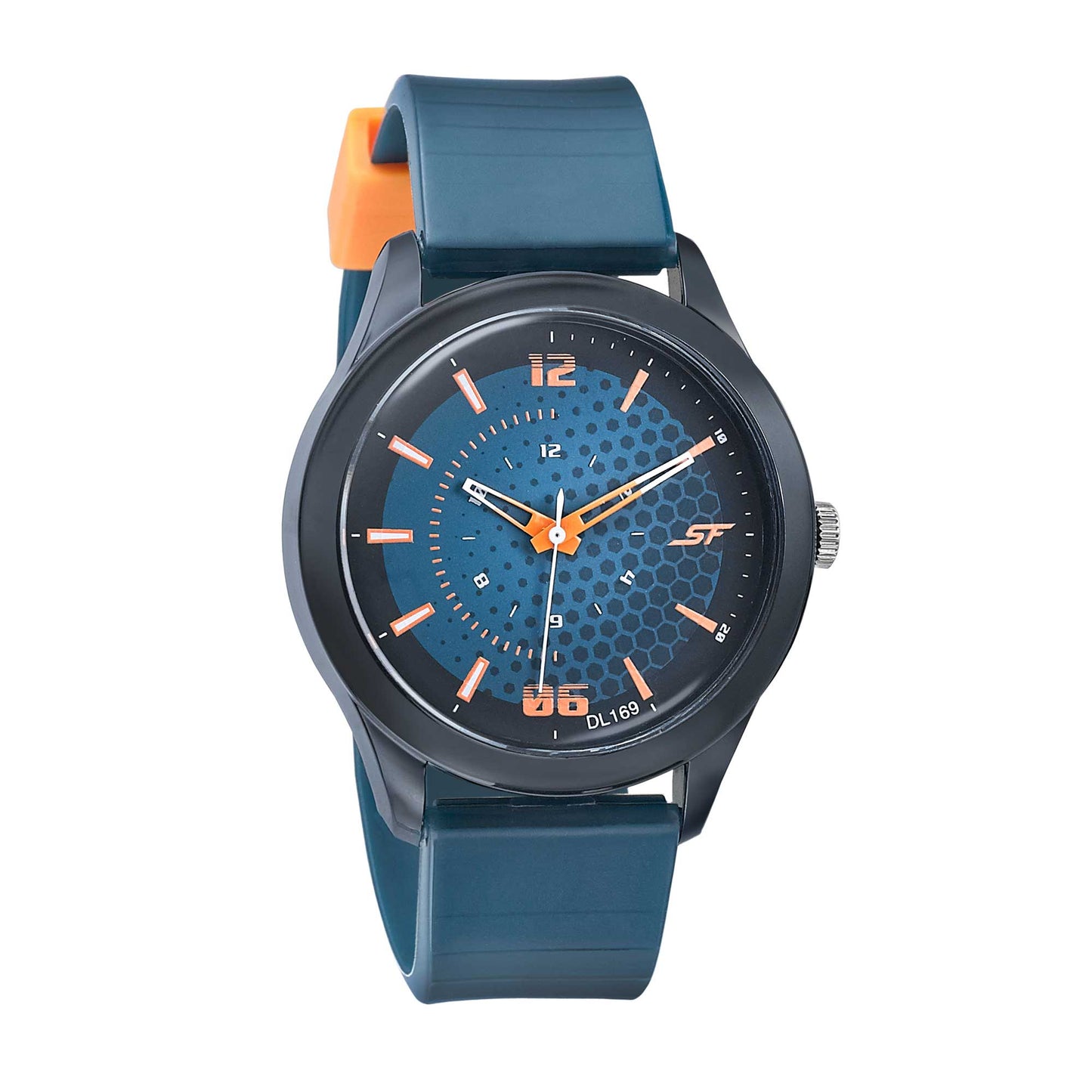 SF Sport Blue Dial Silicone Strap Analog Watch for Men