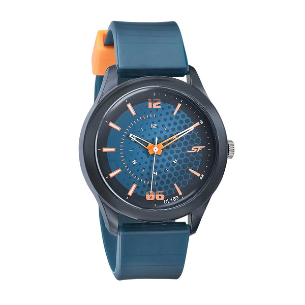 SF Sport Blue Dial Silicone Strap Analog Watch for Men