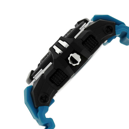 SF Quartz Analog Digital Black Dial Plastic Strap Watch for Men