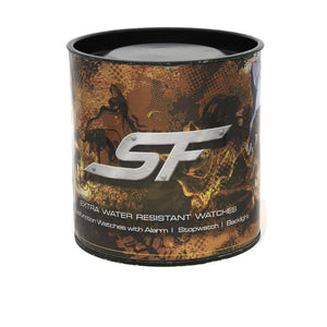 SF Quartz Analog Digital Black Dial Plastic Strap Watch for Men