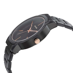Sonata Quartz Analog Black Dial Metal Strap Watch for Men