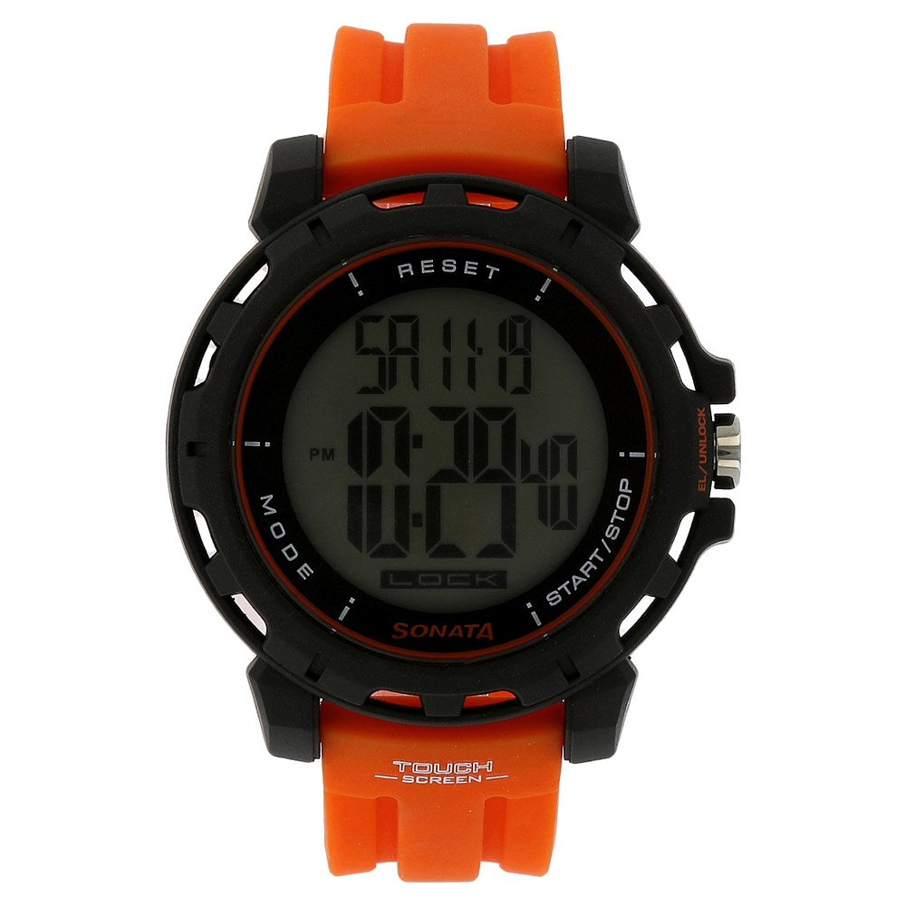 SF Digital Dial Silicone Strap Watch for Men