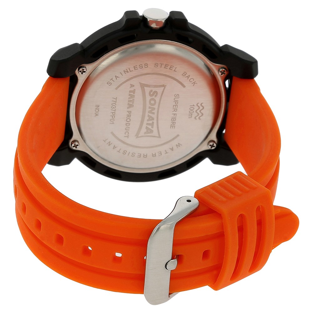 SF Digital Dial Silicone Strap Watch for Men