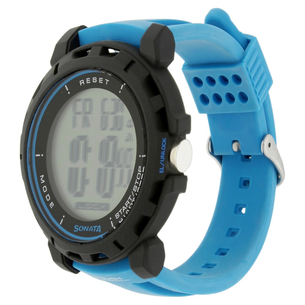 SF Digital Dial Silicone Strap Watch for Men