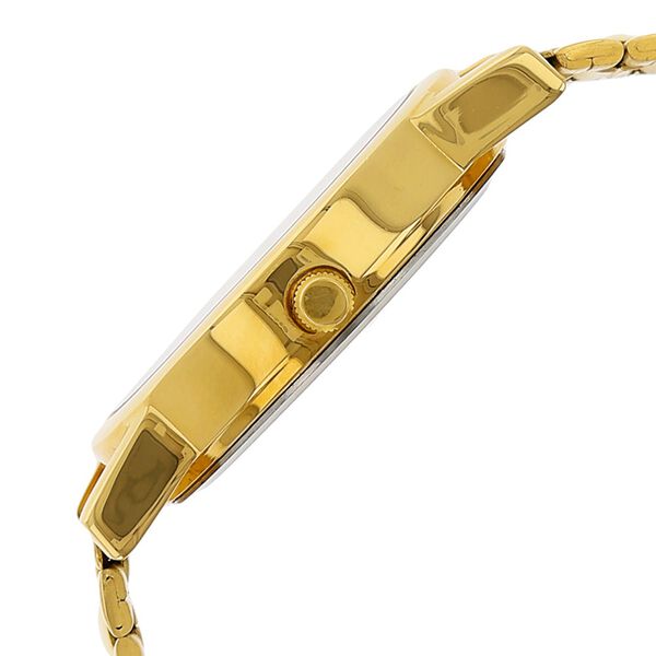 Sonata White Dial Gold Metal Strap Analog Watch for Women