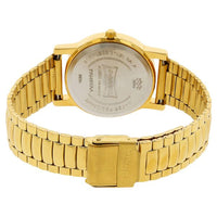 Sonata White Dial Gold Metal Strap Analog Watch for Women