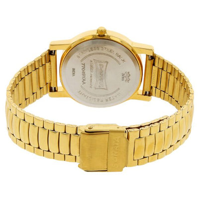 Sonata White Dial Gold Metal Strap Analog Watch for Women