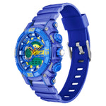SF Quartz Analog Digital Blue Dial TPU Strap Watch for Men