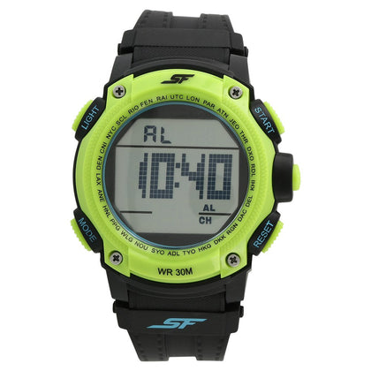 SF Super Fibre Digital Dial Plastic Strap Watch for Men