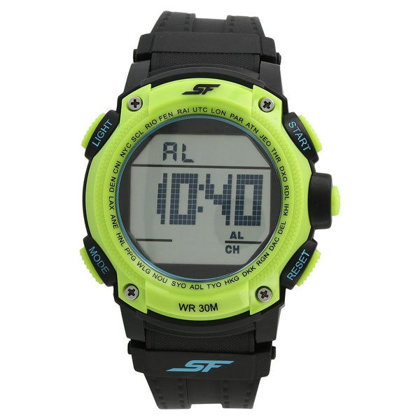SF Super Fibre Digital Dial Plastic Strap Watch for Men