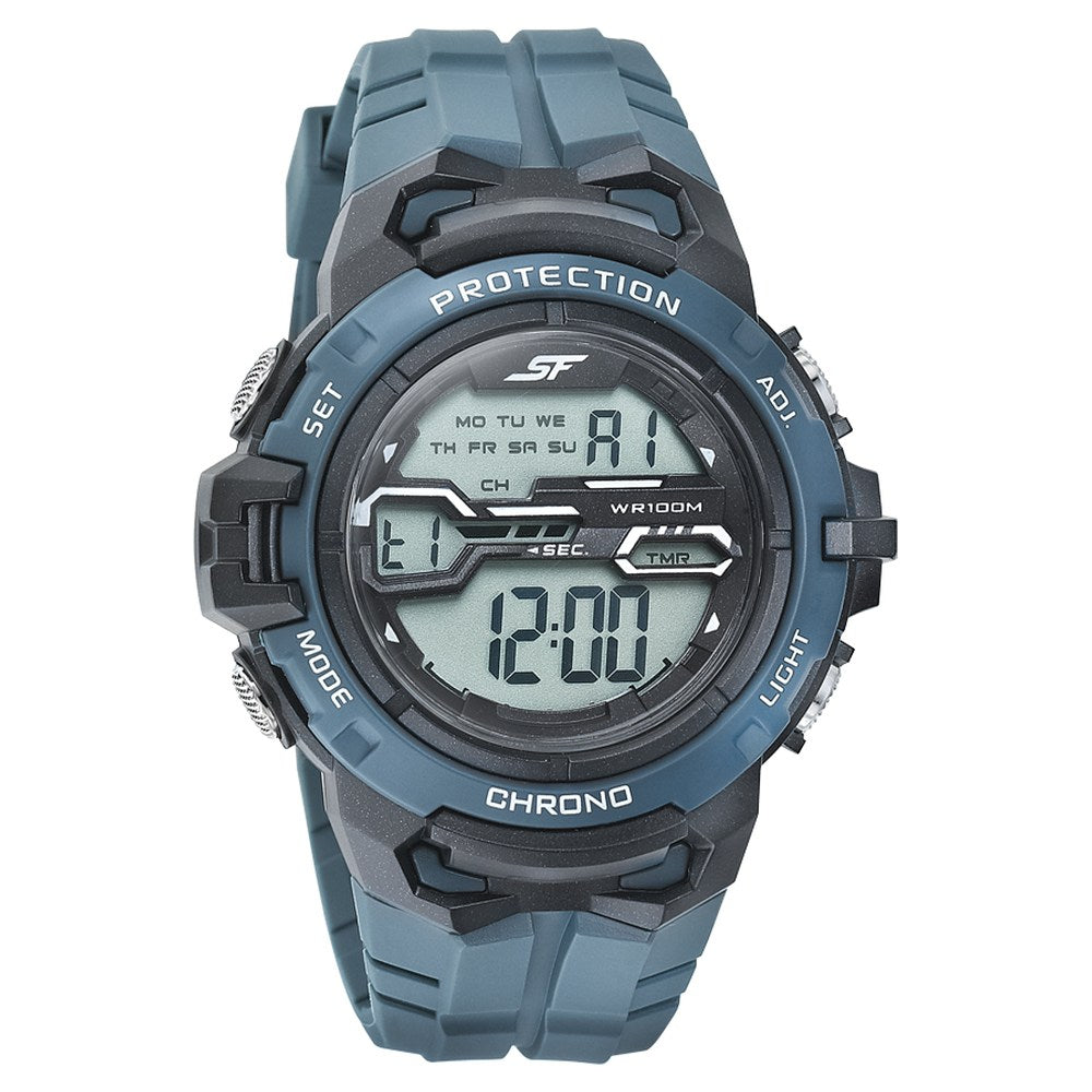 SF Digital Dial PU Strap Watch for Men