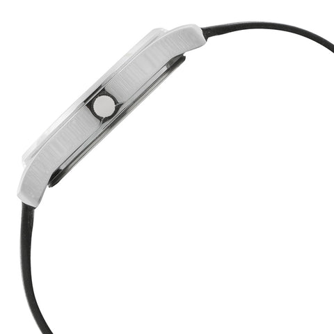 Sonata Quartz Analog Silver Dial Leather Strap Watch for Men