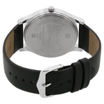 Sonata Quartz Analog Silver Dial Leather Strap Watch for Men