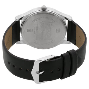 Sonata Quartz Analog Silver Dial Leather Strap Watch for Men