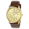 Sonata Quartz Analog Champagne Dial Leather Strap Watch for Men