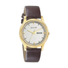 Sonata Quartz Analog with Day and Date White Dial Leather Strap Watch for Men