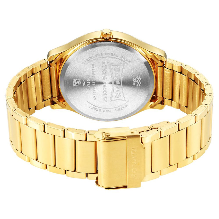 Sonata Quartz Analog with Day and Date Black Dial Watch for Men