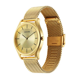 Sota Quartz Alog Champagne Dial Watch for Men