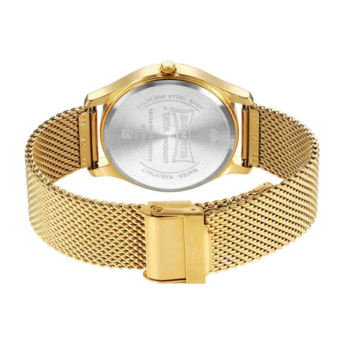 Sota Quartz Alog Champagne Dial Watch for Men