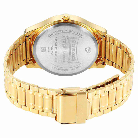 Sonata Traditional Essentials Quartz Analog Silver Dial Stainless Steel Strap Watch for Men