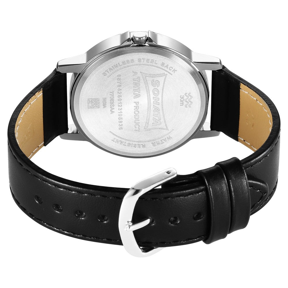 Sonata Quartz Analog Silver Dial Watch for Men