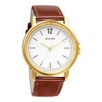 Sonata Essential 2020 Gents Strap Material Leather Dial Colour White 77083YL02