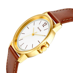 Sonata Essential 2020 Gents Strap Material Leather Dial Colour White 77083YL02