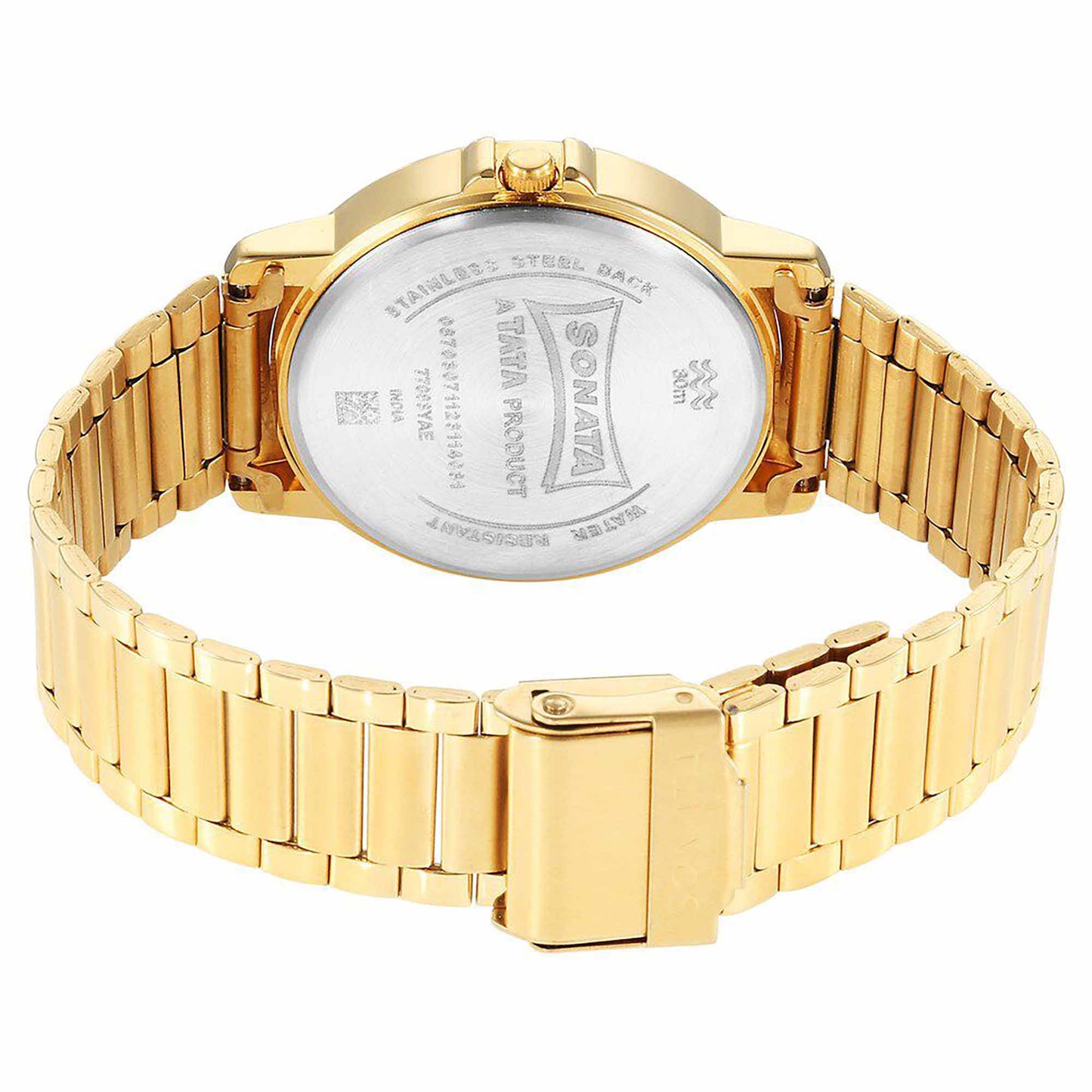 Sonata Traditional Essentials Quartz Analog Silver Dial Stainless Steel Strap Watch for Men